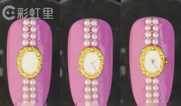 金属饰品美甲图片 奢侈美甲教程
