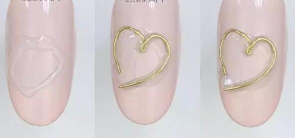 美甲简单款 金属线美甲教程