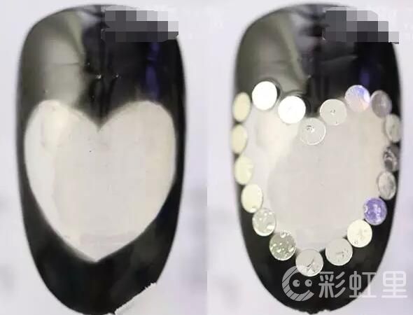 爱心美甲透明 镂空款美甲教程