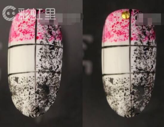 美甲简单款 毛绒美甲教程