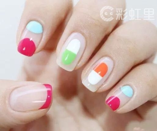 彩色系美甲 清新糖果色美甲教程