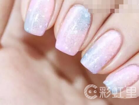 美甲晕染彩绘 星空美甲晕染教程