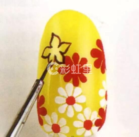 田园小碎花美甲 韩式简约美甲教程