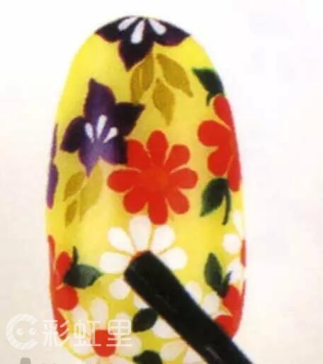 田园小碎花美甲 韩式简约美甲教程
