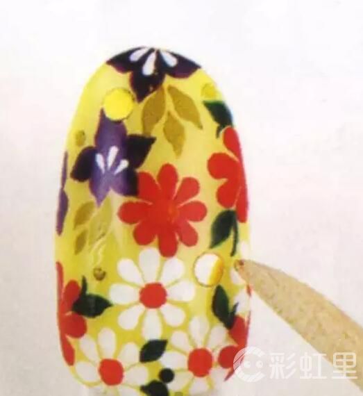 田园小碎花美甲 韩式简约美甲教程