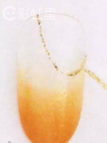 橘色渐变美甲 法式美甲教程