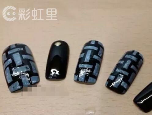 韩式拼接美甲 方块拼接美甲教程