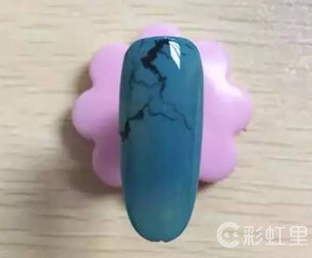 石纹美甲 大理石晕染美甲教程
