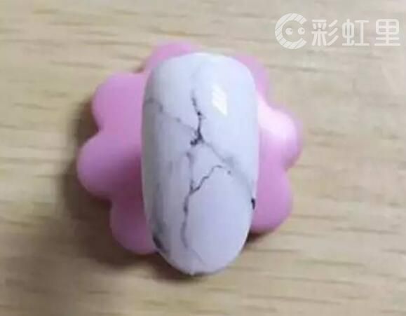 石纹美甲 大理石晕染美甲教程