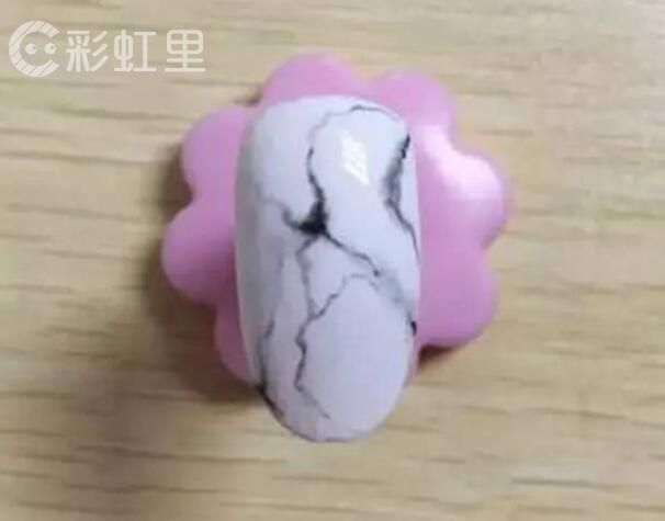 石纹美甲 大理石晕染美甲教程