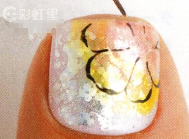 清新花卉美甲 彩绘美甲教程