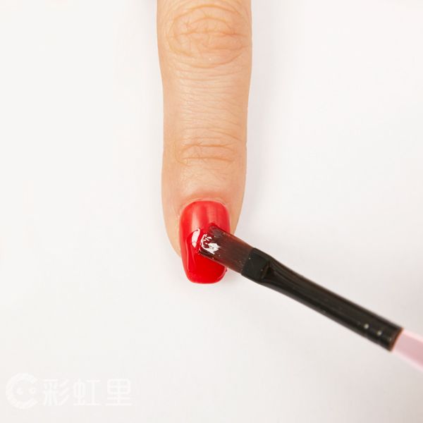几何图形美甲 红色美甲教程