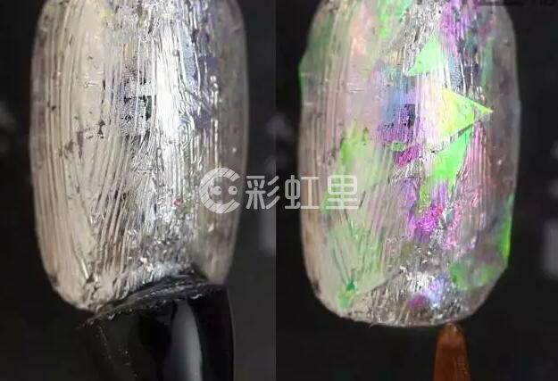 彩色美甲图片 美甲贴纸做美甲教程