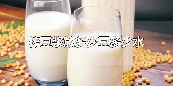 榨豆浆放多少豆多少水 干黄豆和水的比例是1:12