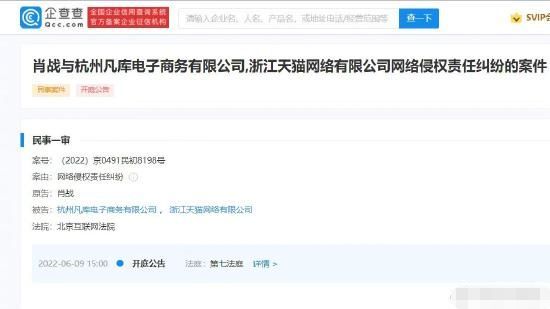 肖战起诉网店侵权 该公司曾被王一博张一山等起诉