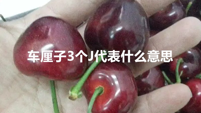 车厘子3个J代表什么意思