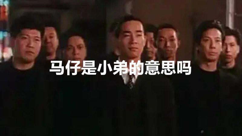 马仔是小弟的意思吗
