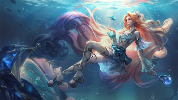 《LOL》海之歌皮肤游戏建模展示 战场BOSS虚空女皇