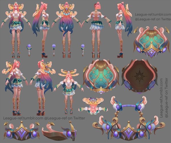 《LOL》海之歌皮肤游戏建模展示 战场BOSS虚空女皇