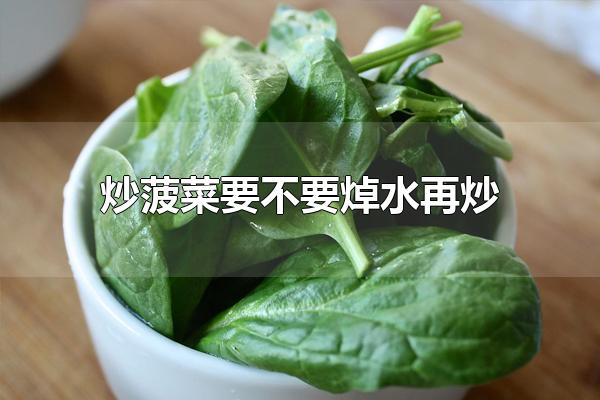 炒菠菜要不要焯水再炒 菠菜不能与什么食物混着吃