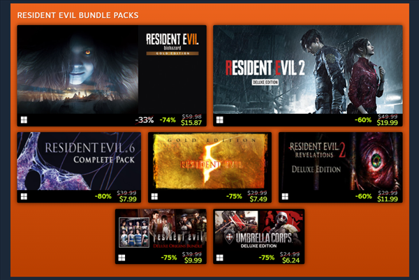 Steam《生化》系列特惠！生化8、生化3RE迎新史低