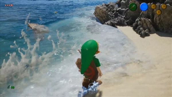 UE4重制《塞尔达时之笛》进度更新 水面波纹效果翻新