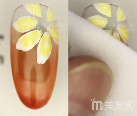 晕染美甲教程 多层晕染彩绘花朵美甲画法