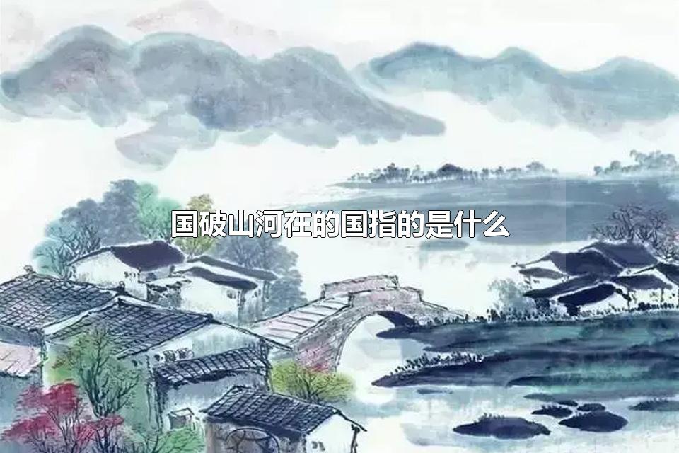 国破山河在的国指的是什么 国破山河在城春草木深中的城指什么