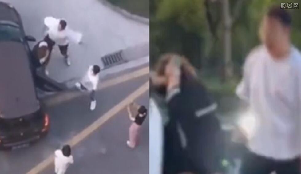 男子殴打前女友视频截图