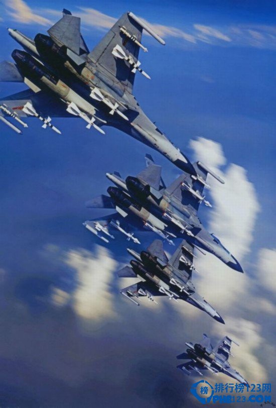 中国第三代战机数量排名