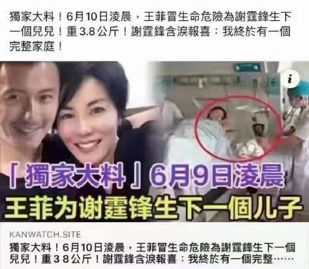 王菲产女谢霆锋修改遗嘱？谢霆锋方发声明回应