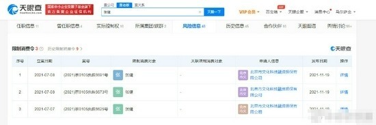 张若昀父亲张健被限制高消费 被执行总额近2.9亿