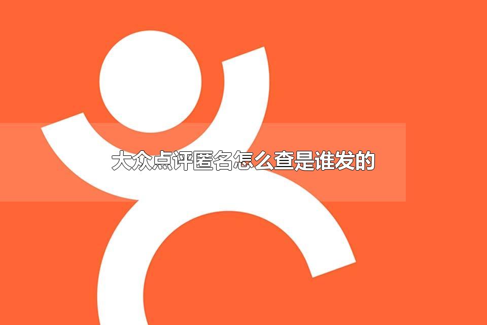 大众点评匿名怎么查是谁发的 大众点评可以删除别人的评论吗