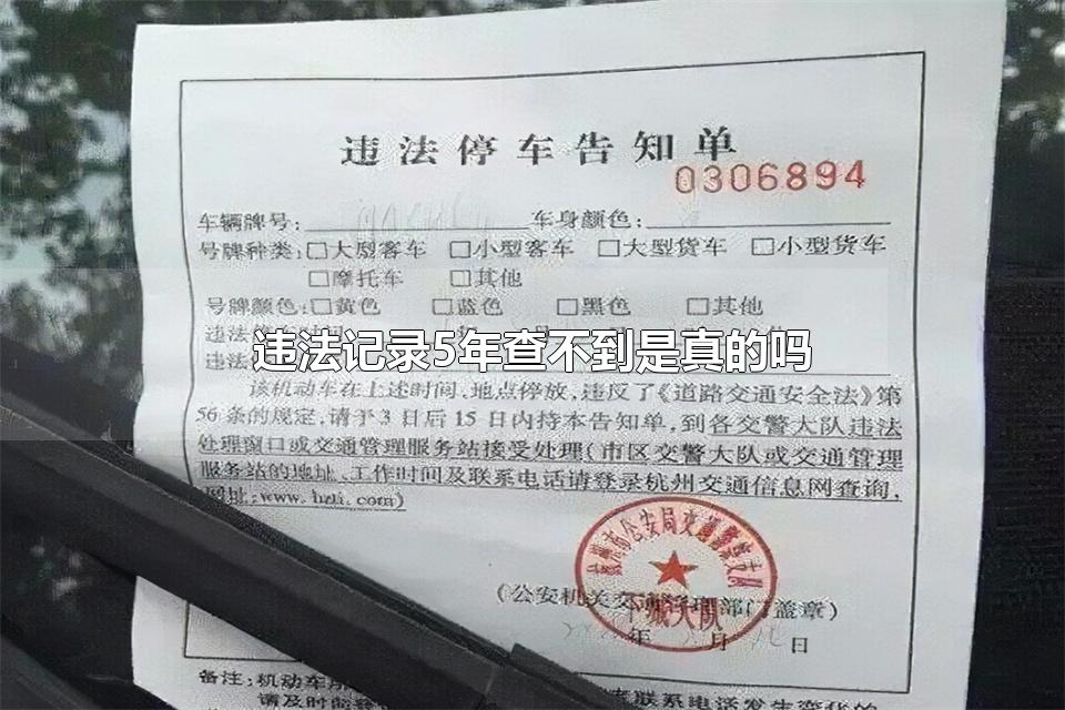 违法记录5年查不到是真的吗 违法记录如何消除