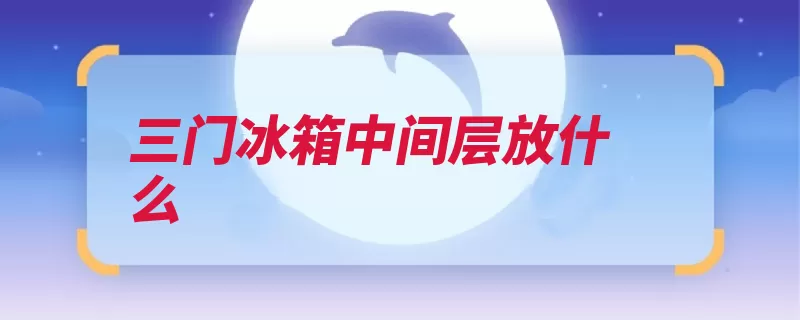 三门冰箱中间层放什么（低温中间层冰箱冷）