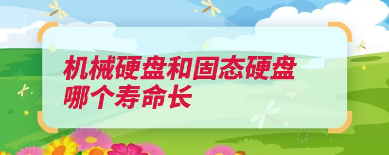 机械硬盘和固态硬盘哪个寿命长（固态读写硬盘寿命）