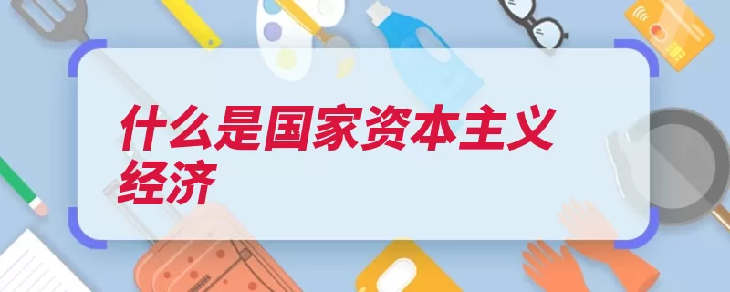 什么是国家资本主义经济（国家美国公有制资）