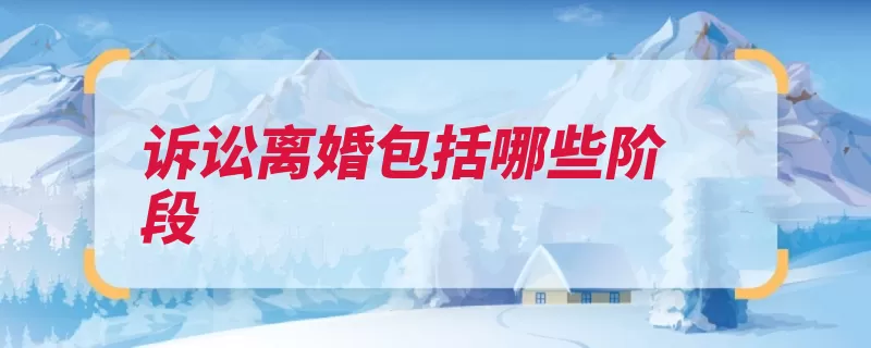 诉讼离婚包括哪些阶段（调解离婚原告人民）