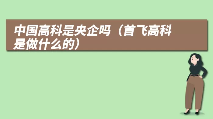 中国高科是央企吗（首飞高科是做什么的）