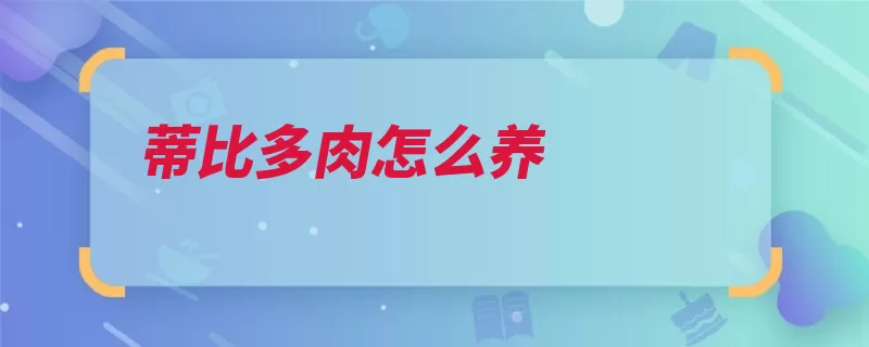 蒂比多肉怎么养（浇水生长光照繁殖）