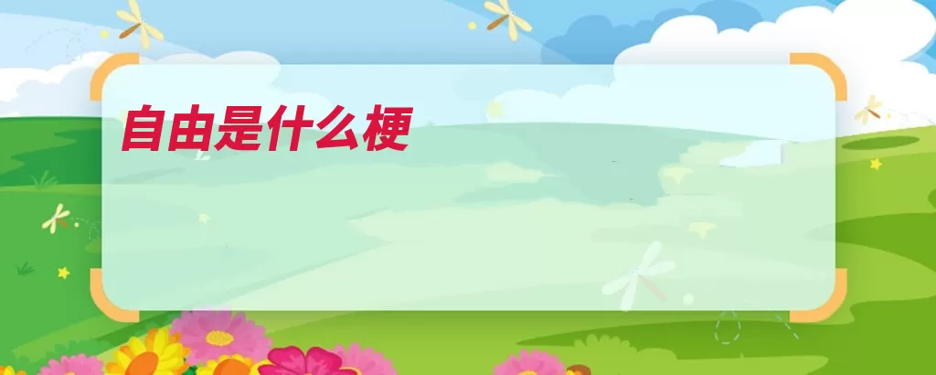 自由是什么梗（自由一颗主要是视）
