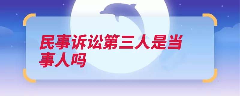 民事诉讼第三人是当事人吗（诉讼当事人判决人）