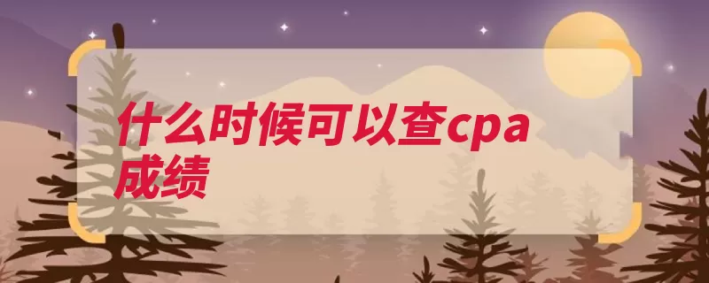 什么时候可以查cpa成绩（成绩复核考生自己）