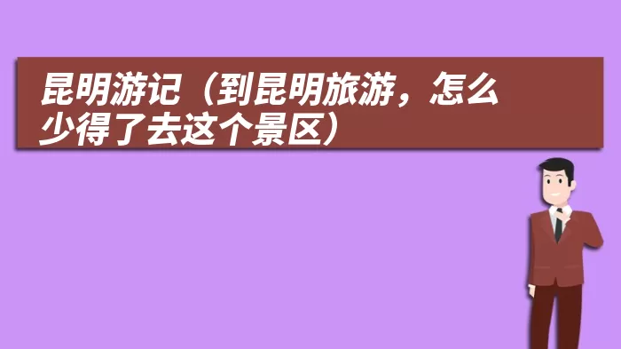 昆明游记（到昆明旅游，怎么少得了去这个景区）