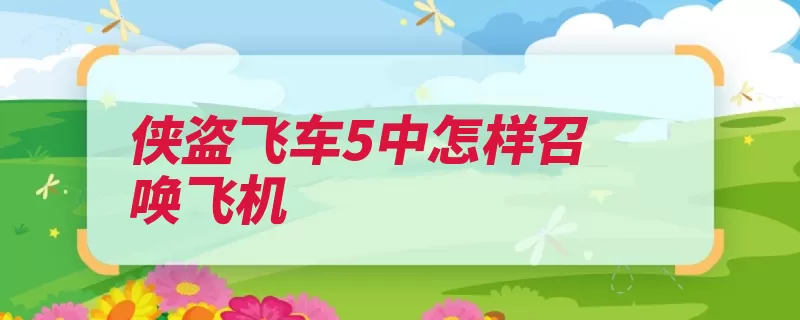 侠盗飞车5中怎样召唤飞机（秘籍召唤按下句号）