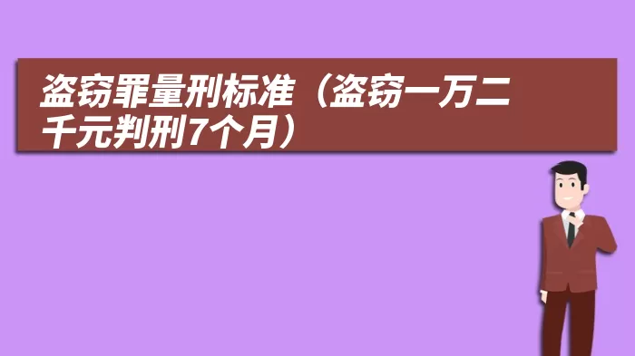 盗窃罪量刑标准（盗窃一万二千元判刑7个月）