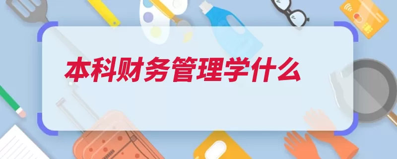 本科财务管理学什么（财务管理财务经济）