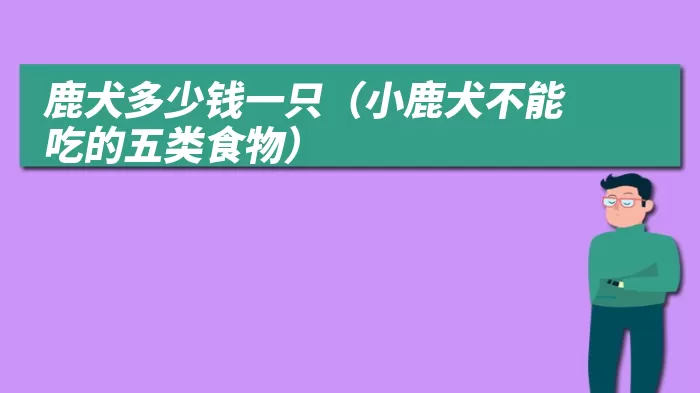 鹿犬多少钱一只(小鹿犬不能吃的五类食物)