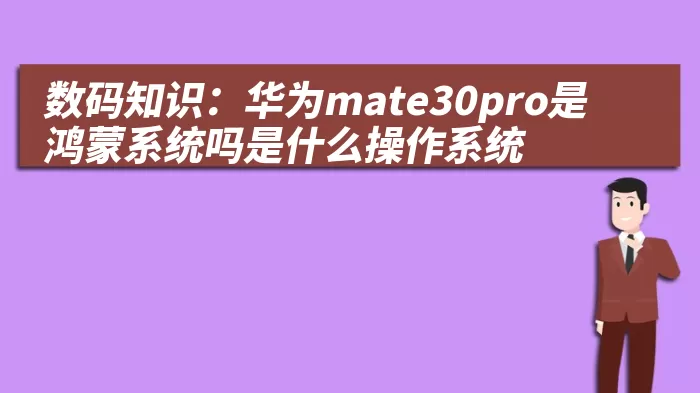 数码知识：华为mate30pro是鸿蒙系统吗是什么操作系统