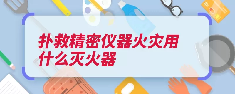 扑救精密仪器火灾用什么灭火器（灭火二氧化气体燃）